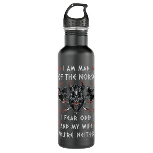 Ich bin ein Mann des Norse Viking Warrior Vikings  Edelstahlflasche