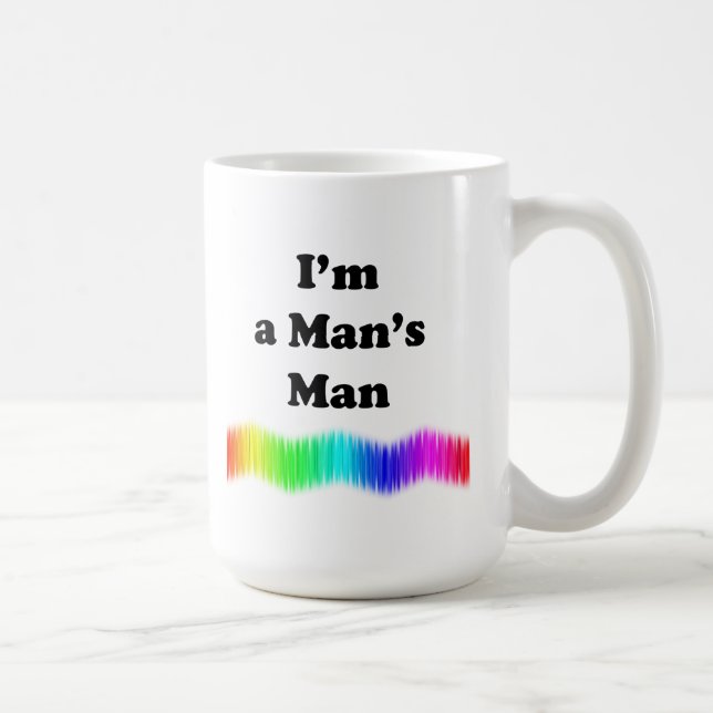 Ich bin ein Männer Mann Kaffeetasse (Rechts)