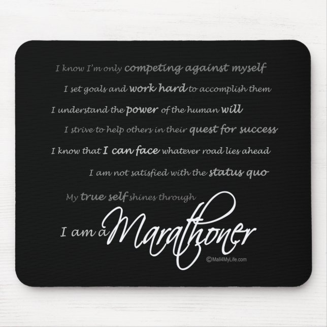 Ich bin ein Marathoner - Skript Mousepad (Vorne)