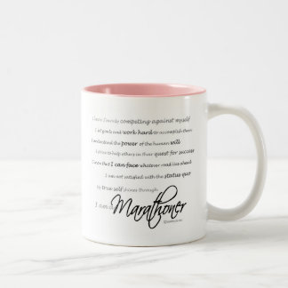 Ich bin ein Marathoner Zweifarbige Tasse