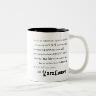 Ich bin ein Marathoner Zweifarbige Tasse