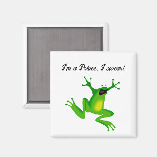 Ich bin ein Märchenprinz Lustiger grüner Frosch Ca Magnet