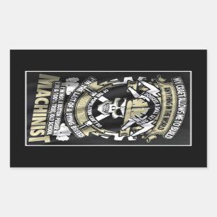 Ich bin ein Maschinensticker Rechteckiger Aufkleber