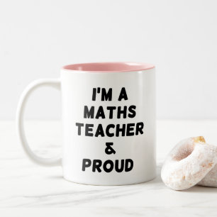 ICH BIN EIN MATHEMATIKLEHRER & STOLZ Two-Tone KAFF Zweifarbige Tasse