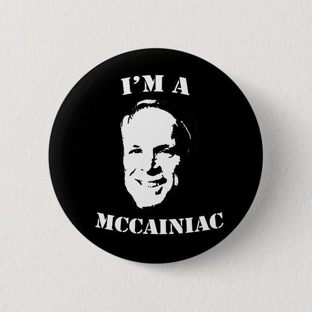 Ich bin ein McCainiac Knopf Button (Vorderseite)