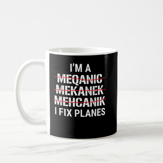 Ich bin ein Mechaniker Kaffeetasse (Links)