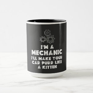 Ich bin ein mechanisches Funny Zitate Kätzchen Tasse