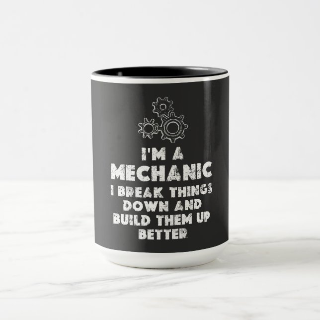 Ich bin ein mechanisches Funny Zitate Tasse (Zentrum)