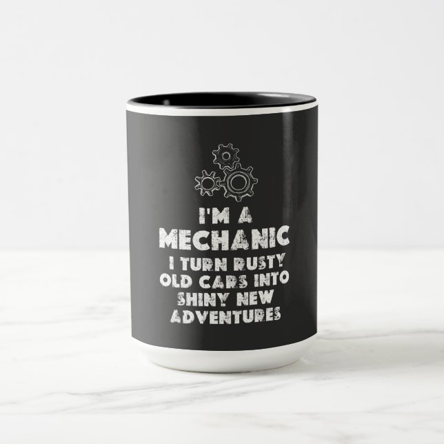 Ich bin ein mechanisches Funny Zitate Tasse (Zentrum)