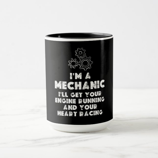 Ich bin ein mechanisches Funny Zitate Tasse (Zentrum)