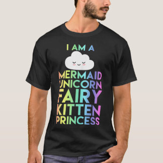 Ich bin ein Meerjungfrau Unicorn Fairy Kitten Kid T-Shirt