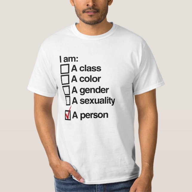 Ich bin ein Mensch T-Shirt (Vorderseite)