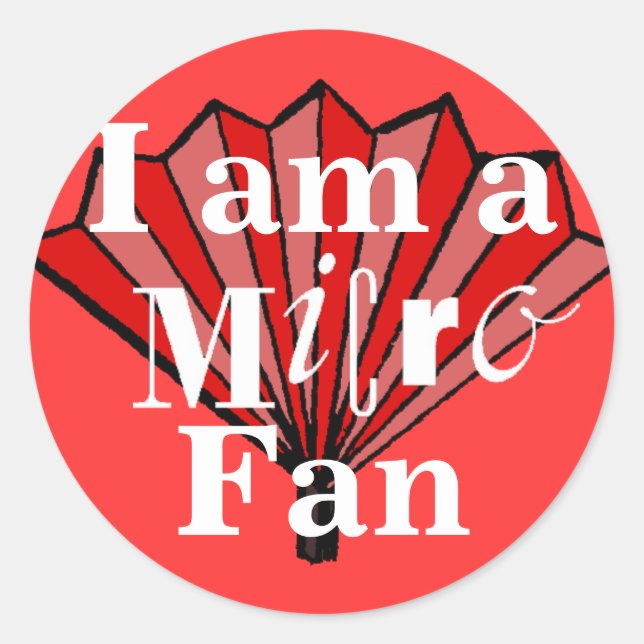 Ich bin ein Micro-Fan-Sticker Runder Aufkleber (Vorderseite)
