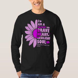 Ich bin ein militärisch Niedliches Kind, Lila Mona T-Shirt