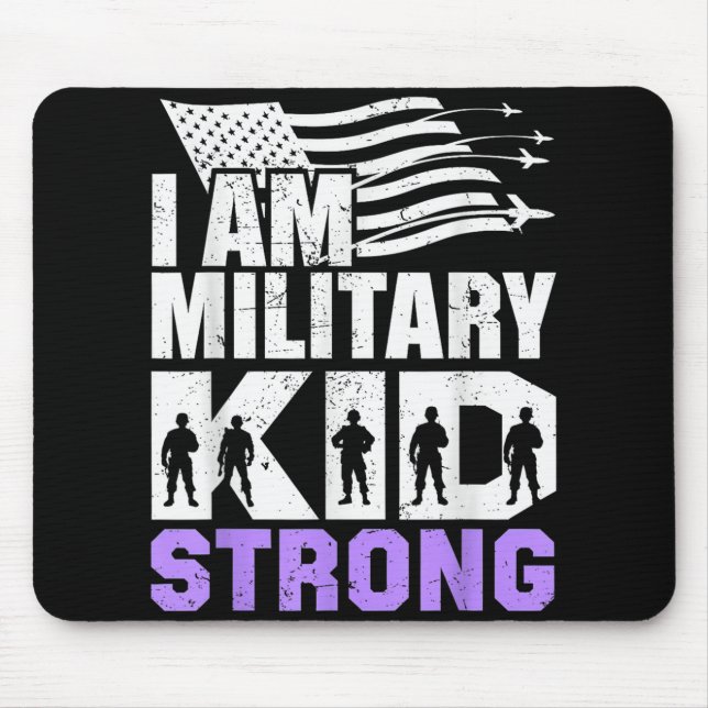 Ich bin ein militärisches Kind, das Lila aufgerüst Mousepad (Vorne)