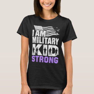 Ich bin ein militärisches Kind, das Lila aufgerüst T-Shirt