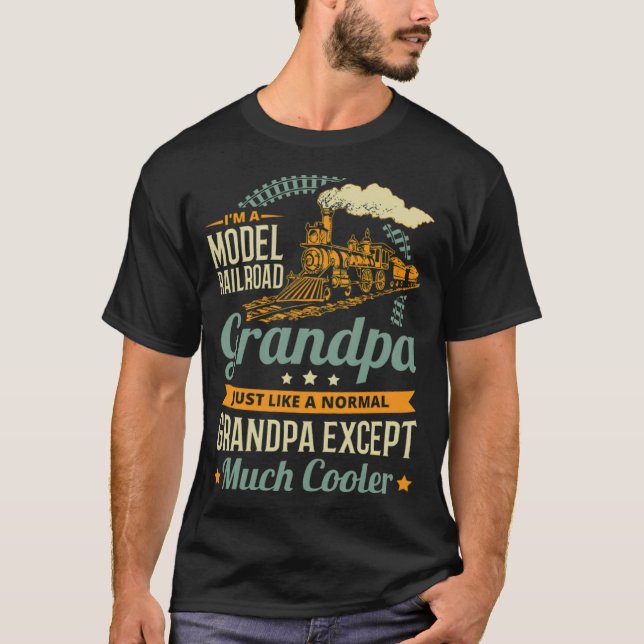 Ich bin ein Modell Eisenbahn Großbahnzug Eisenbahn T-Shirt (Vorderseite)