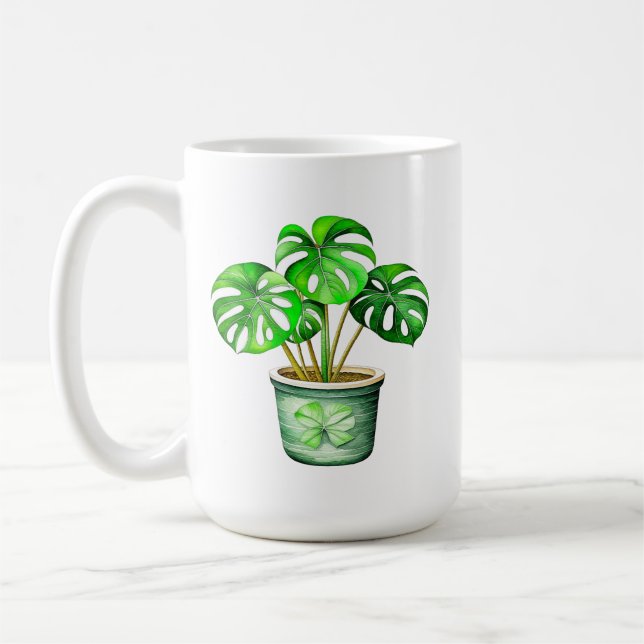 Ich bin ein Monstera ohne meinen Kaffee | Funny Pf Kaffeetasse (Links)