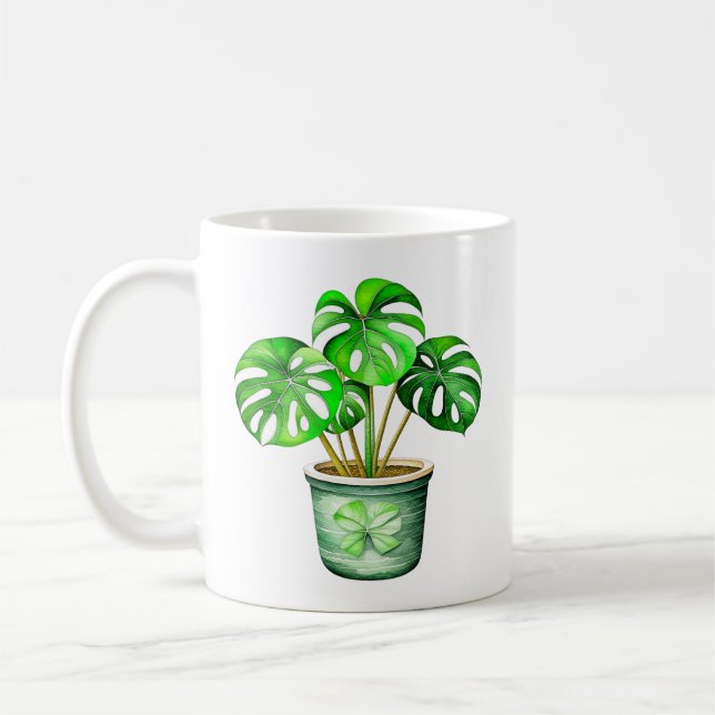 Ich bin ein Monstera ohne meinen Kaffee | Funny Pf Kaffeetasse (Links)