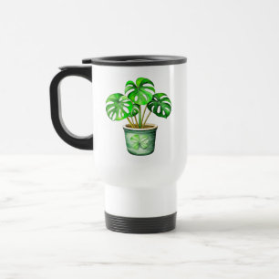 Ich bin ein Monstera ohne meinen Kaffee   Funny Pf Reisebecher