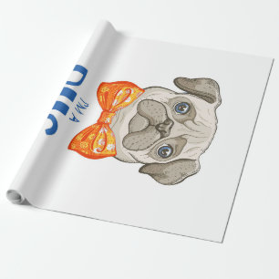 Ich bin ein Mops, ein lustiges Mops Geschenk, Mops Geschenkpapier