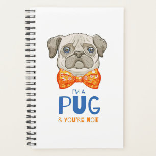 Ich bin ein Mops, ein lustiges Mops Geschenk, Mops Planer