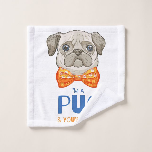 Ich bin ein Mops, ein lustiges Mops Geschenk, Mops Waschlappen (Waschlappen)