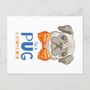 Ich bin ein Mops, Lustiges Mops-Geschenk, Mops-Lie Postkarte
