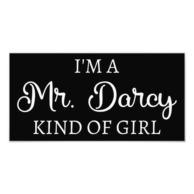 Ich bin ein Mr. Darcy Art Girl I Poster (Vorne)