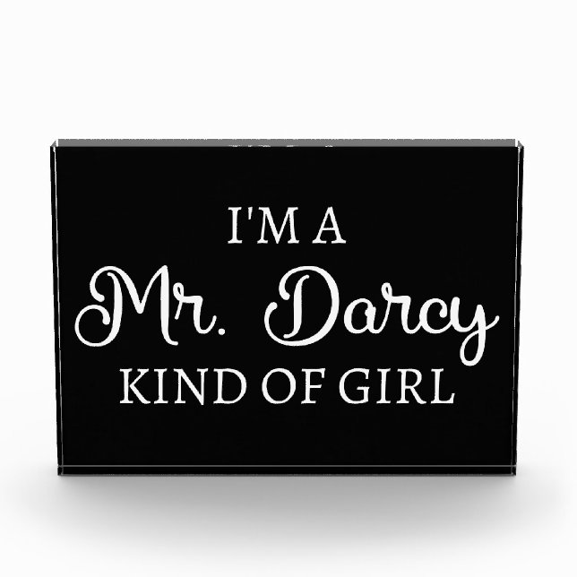 Ich bin ein Mr. Darcy Art Mädchen I Fotoblock (Vorderseite)