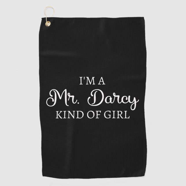Ich bin ein Mr. Darcy Art Mädchen I Golfhandtuch (Vorderseite)