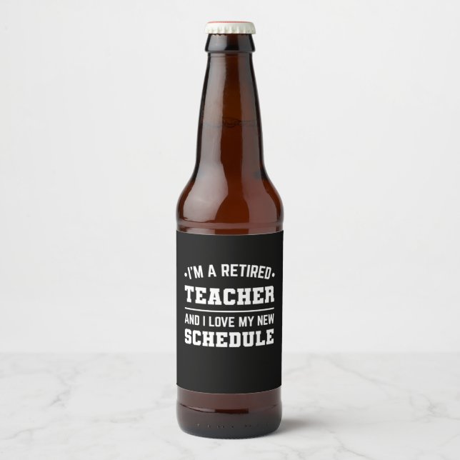 Ich bin ein müder Lehrer Bierflaschenetikett (Vorderseite)