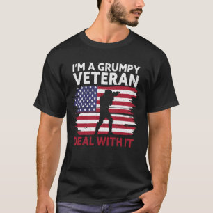 Ich bin ein mürrischer Veteran Deal mit der USA Fl T-Shirt