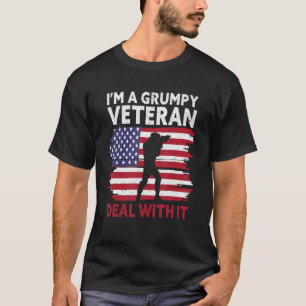 Ich bin ein mürrischer Veteran Deal mit der USA Fl T-Shirt