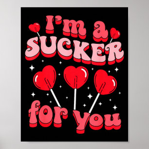 Ich bin ein Narr für dich Candy Heart Love Happy V Poster