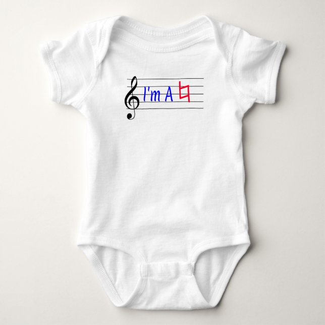 Ich bin ein natürlicher Musiker Geschenk Musical Baby Strampler (Vorderseite)
