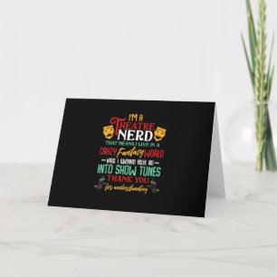 Ich bin ein Nerd auf der Bühne Acter Liebhaber Sch Karte