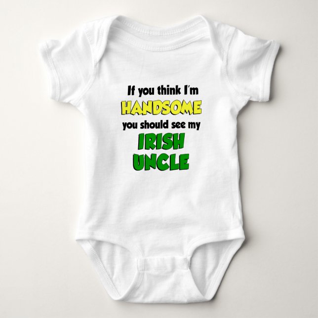 Ich bin ein netter irischer Onkel Baby Strampler (Vorderseite)