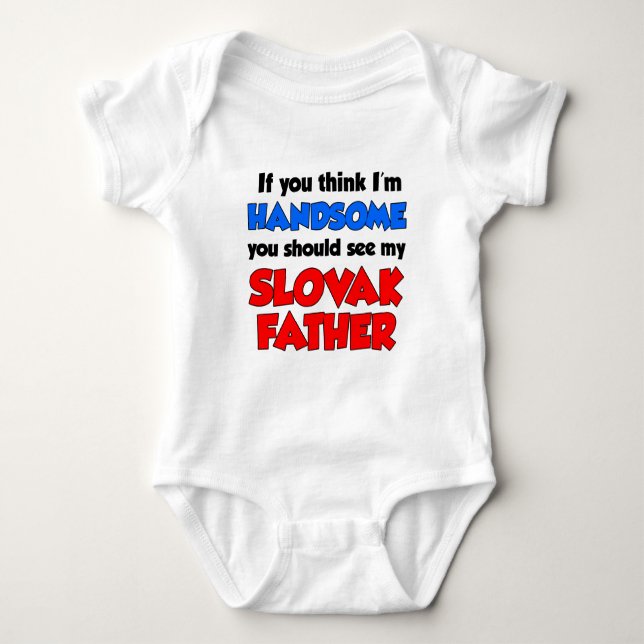 Ich bin ein netter slowakischer Vater Baby Strampler (Vorderseite)