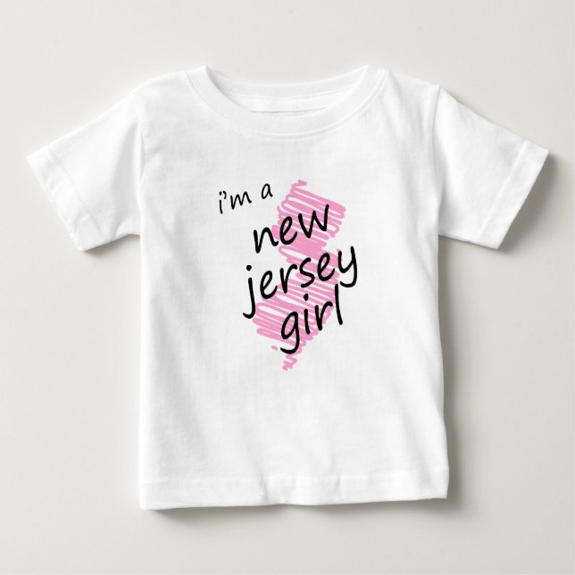 Ich bin ein New Jersey Girl Baby T-shirt (Vorderseite)
