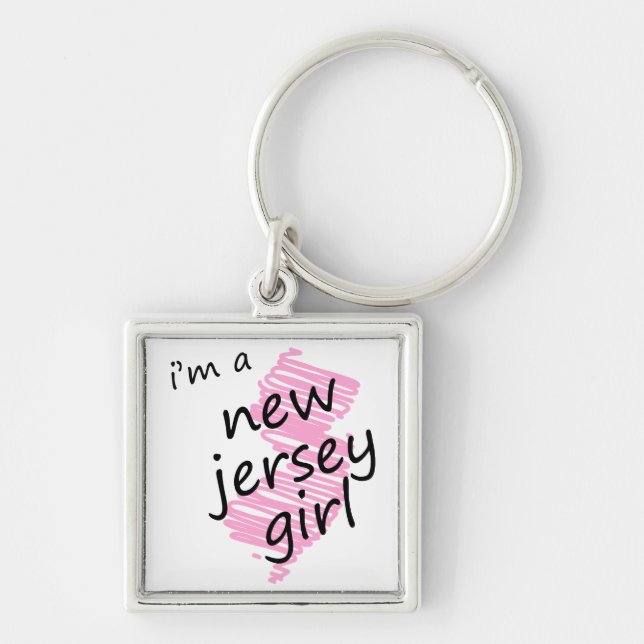 Ich bin ein New-Jersey Mädchen Schlüsselanhänger (Vorne)