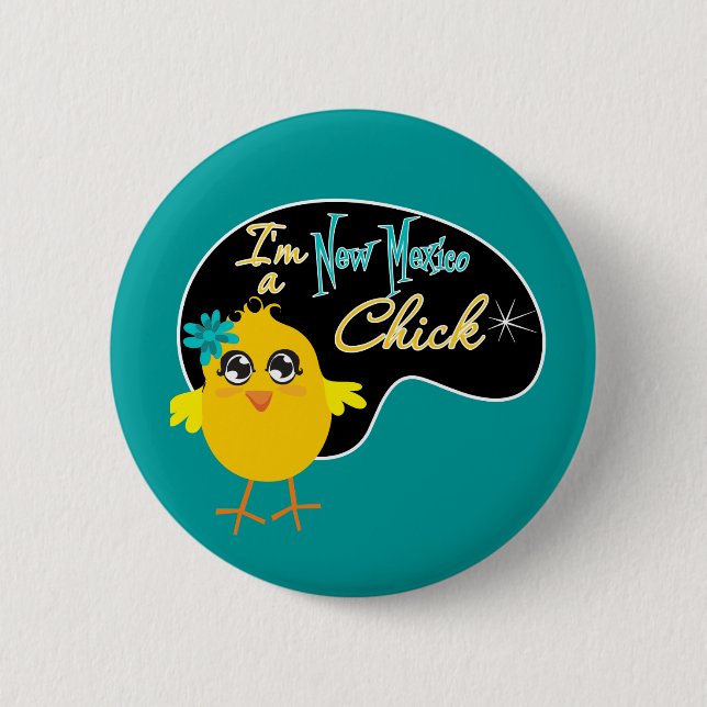 Ich bin ein New Mexiko-Küken Button (Vorderseite)