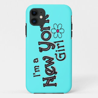 Ich bin ein New- Yorkmädchen, Blume, blaue iPhone Case-Mate iPhone Hülle