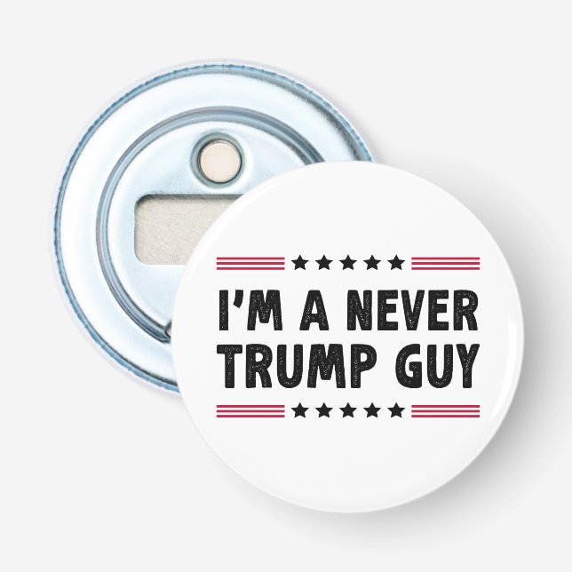 Ich bin ein nie Trump-Typ, der sich gegen Trump en Flaschenöffner (Vorderseite)