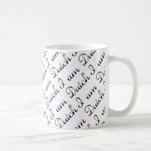 Ich bin ein niederländisches Country Pride Typogra Kaffeetasse (Rechts)