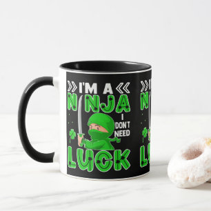Ich bin ein Ninja, ich brauche kein Glück St. Patr Tasse