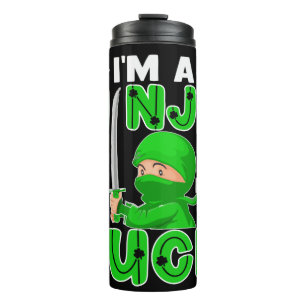 Ich bin ein Ninja, ich brauche kein Glück St. Patr Thermosbecher