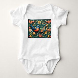 Ich bin ein Norwegisches Baby Rosemaling Infant Bo Strampler