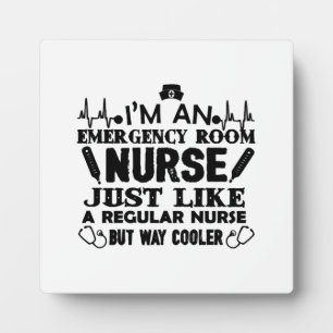 Ich bin ein Notfallkrankenschwester Fotoplatte