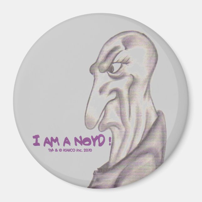 ICH BIN EIN NOYD! Grosses Rundmagnet Magnet (Vorne)